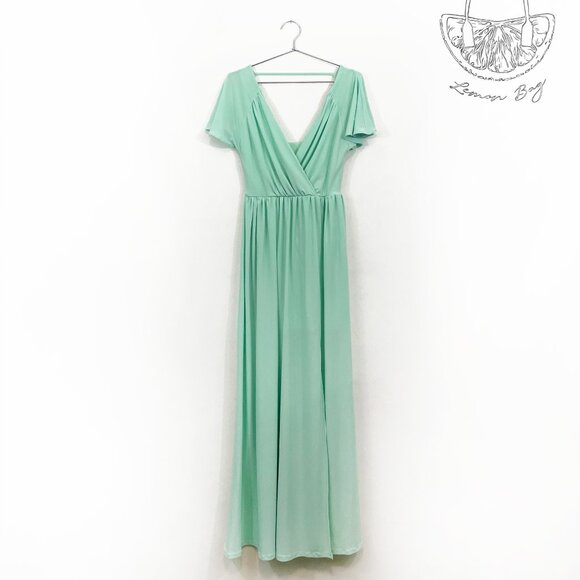ASOS / Evening Bridesmaid Maxi Dress / Color Mint Green / Size US 0 - Picture 5 of 9